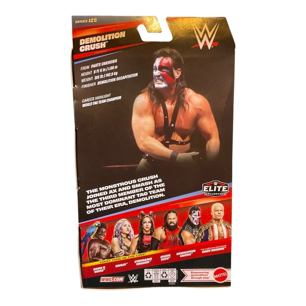 WWE Elite Series 125 Demolition Crush Action Figure Wrestling In Ha Read